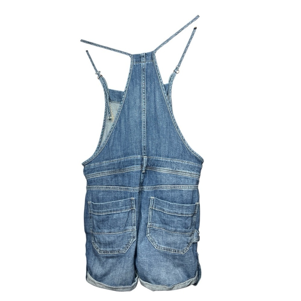 Anthropologie Pilcro Everyday Button Front Denim Short Overalls Womens Size 25 - Picture 5 of 7